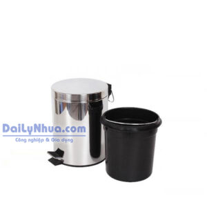 Thùng Rác Inox Đạp Chân 5 Lít