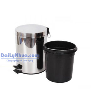 Thùng Rác Inox Đạp Chân 8 Lít