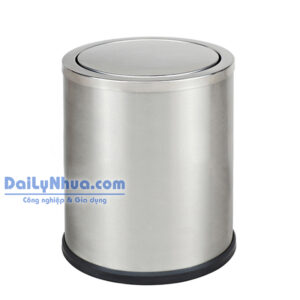 Thùng Rác Nắp Lật Inox Tròn (250*300)
