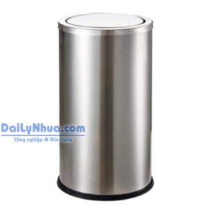 Thùng Rác Nắp Lật Inox Tròn (480*830)